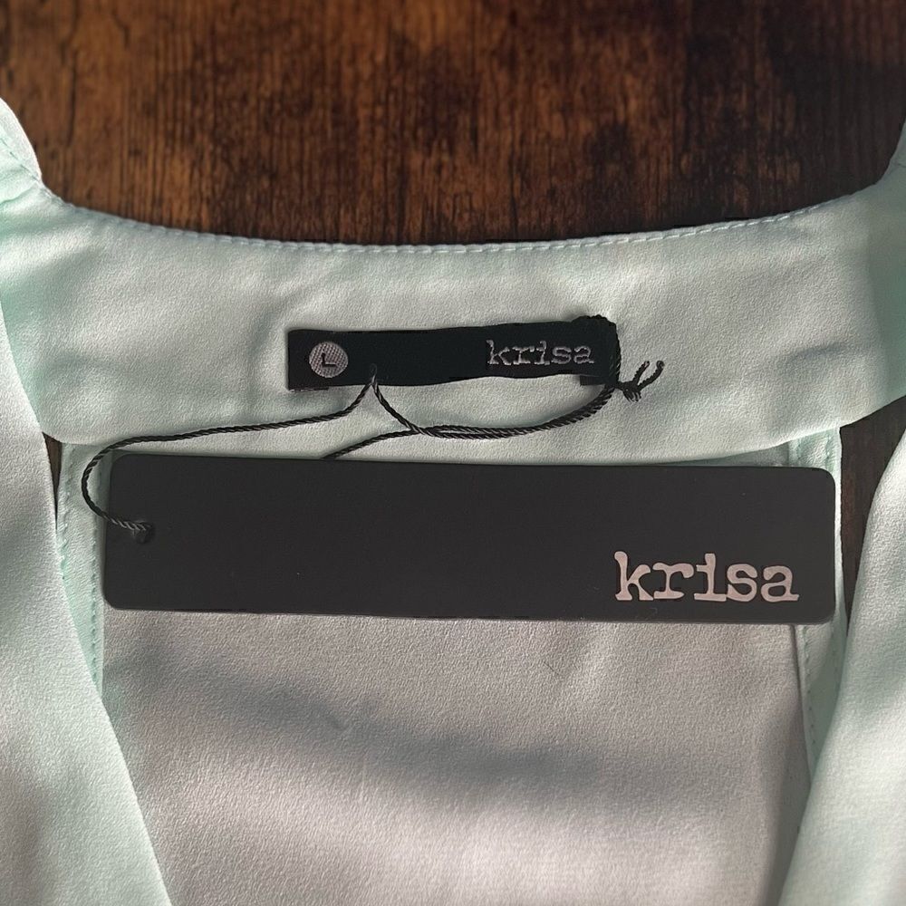 REVOLVE Krisa Surplice Front Racer Back Tank in Myth (Pale Mint Green) Large-NWT - Picture 6 of 16